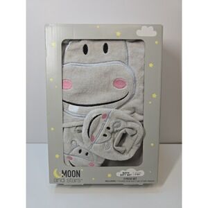 Moon and Stars 3 Piece Hippopotamus Baby Bath Set‎ (BRAND NEW)